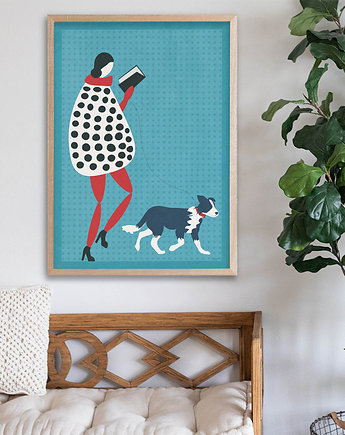 Plakat - Zaczytany spacer - 50x70 cm, minimalmill