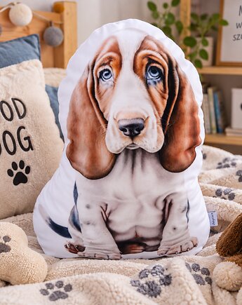 Poduszka piesek przytulanka piesek basset maskotka pluszowy basset, Uszyciuch