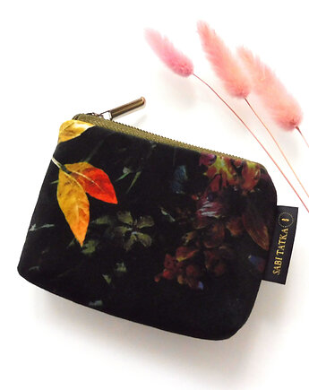Portfel card holder  z weluru Zielnik No2, sabi tatka