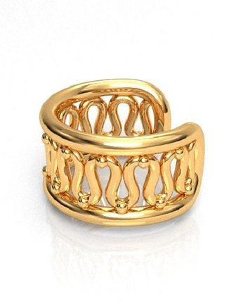 Nausznica ROME -srebro,złoto,różowe złoto, ISSI Jewelry