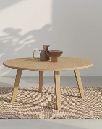 Stolik dębowy okrągły stolik kawowy 70cm, MKrawiec marzenia szyte na miare