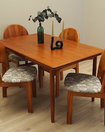 Stół tekowy, duński design, lata 70, produkcja: Dania, Przetwory design