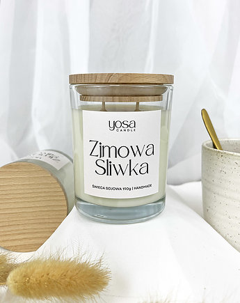 Świeca Sojowa Zimowa Śliwka 190 g, Yosa Candle