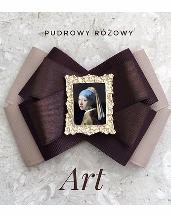 Brosza  ART z obrazem Dziewczyna z perłą NEW 1szt, Pudrowy Różowy