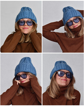 Czapka wełniana Freya, Bukla handmade