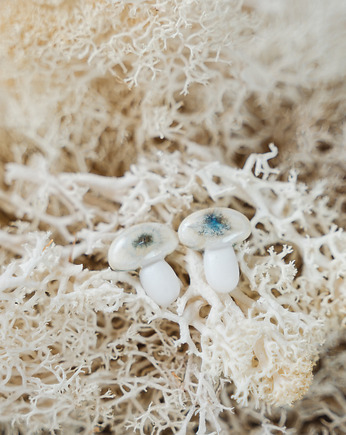 Kolczyki porcelanowe FUNGI, rękoczyny