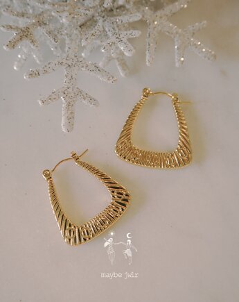 Kolczyki pozłacane Statement Hoops, MAYBEJWLR