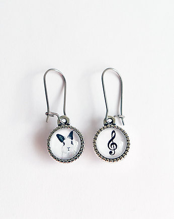 Kolczyki - Klucz wiolinowy, królik, yenoo