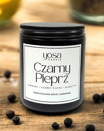 Świeca Sojowa Czarny Pieprz 250ml, Yosa Candle