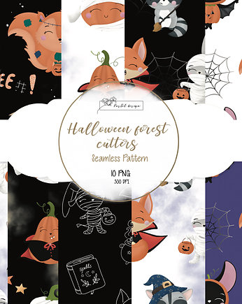 Halloween Cliparts, ilustracje, kliparty, Pastelowydomek