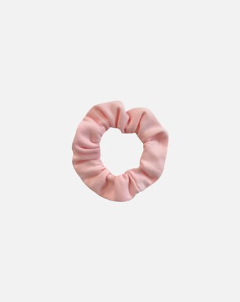 Scrunchie gumka frotka wąska - różowa jasna, Zdunetti