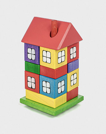 Domek z klocków Montessori + personalizacja, OSOBY - Prezent dla dwulatka