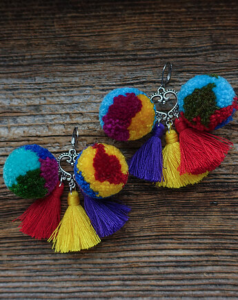 Boho kolczyki chwosty na zamówienie Pani Magdy, Mró Soutache