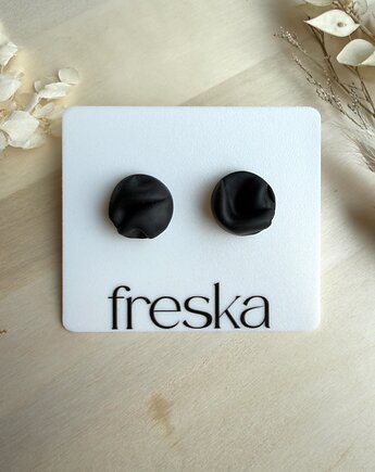 Kolczyki Fabric - czarne, freska
