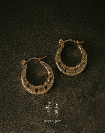 Kolczyki pozłacane Statement Hoops, MAYBEJWLR