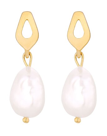 Złote kolczyki z naturalnymi perłami, SOTHO