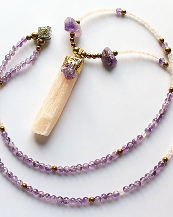 Surowy kalcyt ametyst kwarc różowy, KEIT