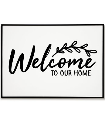 Plakat motywacyjny z napisami WELCOME HOME, Bajkowe Obrazki