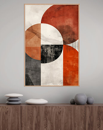 Geometria natury - Plakat, druk - Minimalizm, Boho, Loft #123, Black Sapphire Art