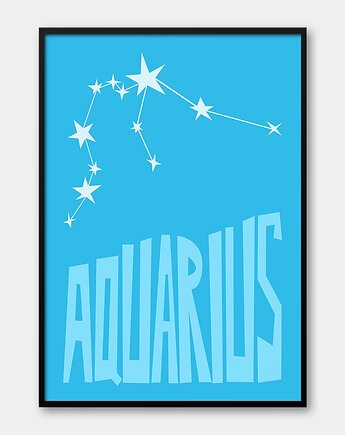Plakat WODNIK - AQUARIUS Znaki Zodiaku Gwiazdozbiór, Pracownia Och Art