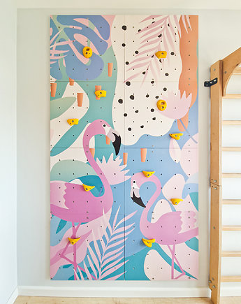 Ścianka wspinaczkowa - set 3 elementów flamingi, OSOBY - Prezent dla dziecka