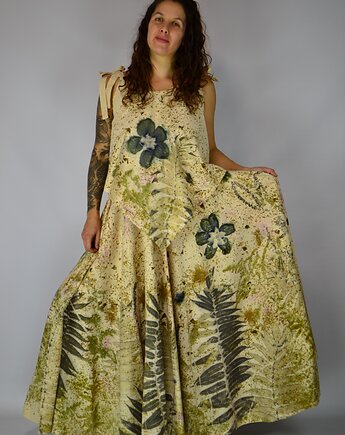 Barwiona Roślinami Spódnica "Bajeczna Łąka", Zielekada