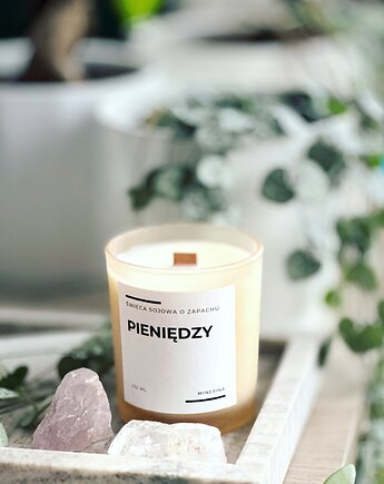Świeca sojowa o zapachu Pieniędzy, ChakraCandleShop