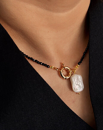Naszyjnik Onyks z perłą, Chmolowska Jewellery