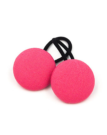 Gumeczki do włosów na pierwsze kucyki hot pink, Momilio