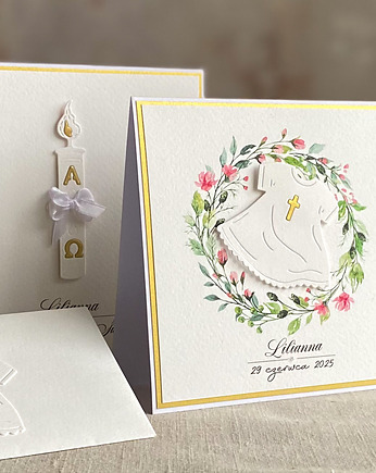 Kartka na chrzest z pudełkiem i kopertą, C25, Anna Art and Crafts