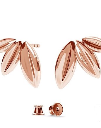 Kolczyki LIŚCIE- różowe złoto, ISSI Jewelry