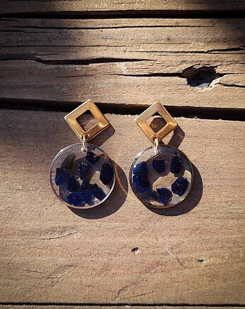 Kolczyki wiszące z kamieniami, Figa handmade accessories