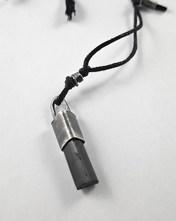 SREBRO Turmalin naszyjnik z naturalnym minerałem, RA