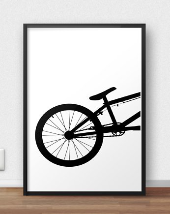 Plakat z tyłem roweru BMX, scandiposter