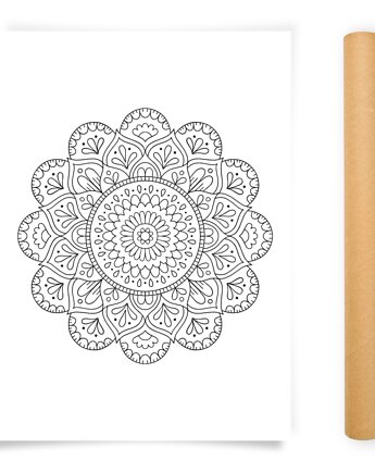 Plakat do Kolorowania Mandala 50x70cm, Anna Grunduls Design