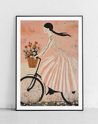 Plakat Rowerek wśród kwiatów, Harvest Maison