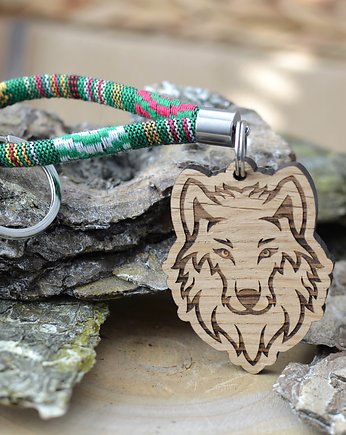 brelok do kluczy  BOHO WILK Z DREWNA CHANTICO, Beezoo