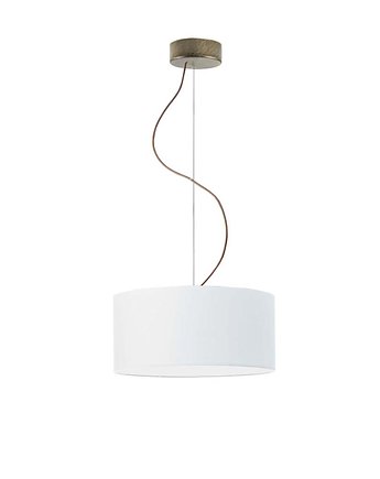 Minimalistyczna lampa wisząca do sypialni z białym abażurem 30 cm HAJFA, LYSNE