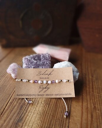 Bransoletka z kamieni naturalnych Zodiak Ryby, Moon Spirit Stones