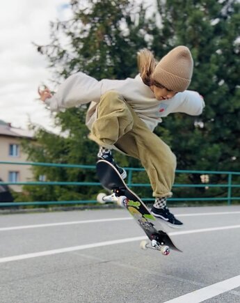 Baggy sztruksowe oversize olive, Awake for Kids