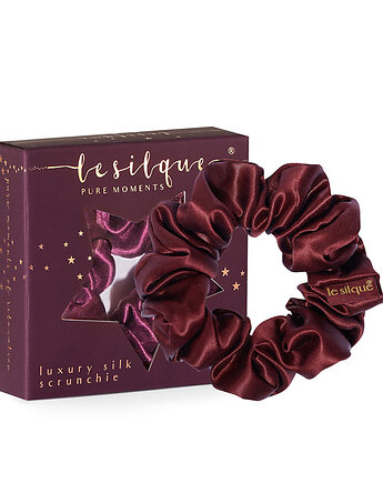 LE SILQUE Gumka do włosów z jedwabiu - BURGUNDY, Le Silque