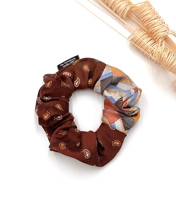 Scrunchie/frotka 100% Jedwab Patchwork, wu handmade