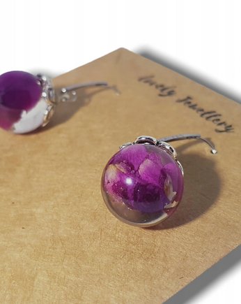 Kolczyki Kula z pąkiem róży, Lovely Jewellery