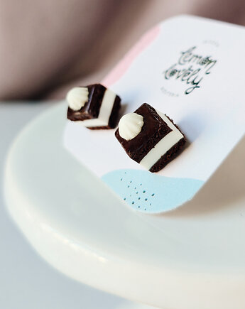 Wuzetka  kolczyki sztyfty polskie ciasta, Lemon Lovely