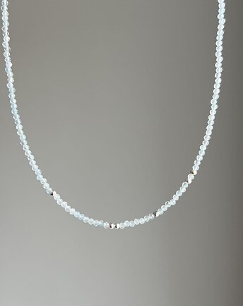 Naszyjnik WODA akwamaryn kamienie naturalne pozłacane elementy, ATdiament