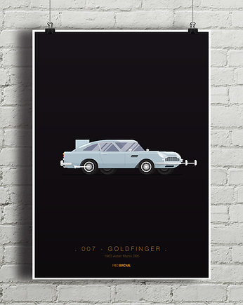 Plakat 007 Goldfinger - Aston Martin , minimalmill