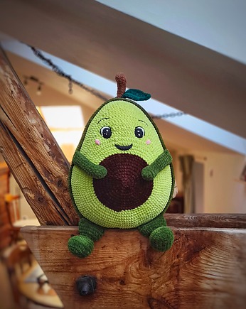 Maskotka Awokado, Poduszka dla dziecka, Dekoracja salonu, sypialni, EcoToysByNastya