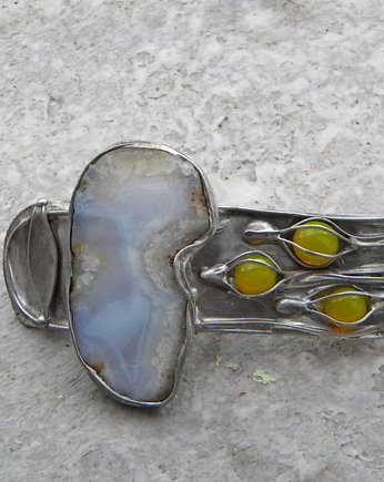 Półsurowy chalcedon - klamra, Beata Trotter