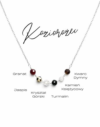 Twój ZODIAK, Naszyjnik Glam, Koziorożec, srebrny, GLAM