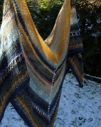sunny / chusta z jedwabiem, agat handmade